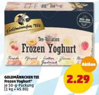 PENNY Goldmännchen Tee Frozen Yoghurt 50 g Packung Angebot