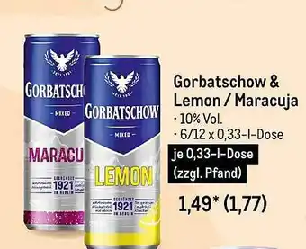 METRO Gorbatschow & Lemon Oder Maracuja Angebot