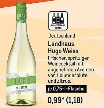 METRO Deutschland Landhaus Hugo Weiss Angebot