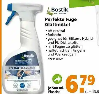 Globus Baumarkt Bostik Perfekte Fuge Glättmittel Angebot