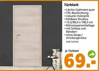 Globus Baumarkt Türblatt Angebot