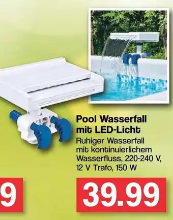 Famila Nord West Pool Wasserfall mit LED Licht Angebot