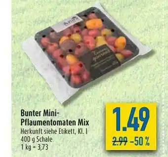 diska Bunter Mini Pflaumentomaten Mix 400g Angebot