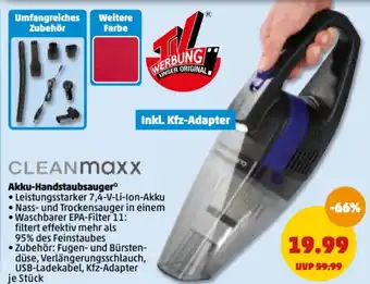 PENNY CleanMaxx Akku Handstaubsauger Angebot