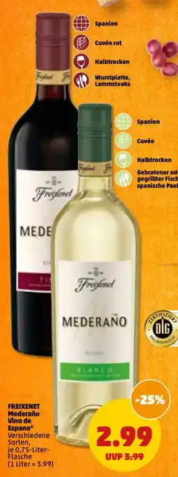 PENNY Freixenet Mederaño Vino de Espana 0,75 Liter Flasche Angebot