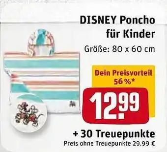 REWE Kaufpark Disney Poncho Für Kinder Angebot