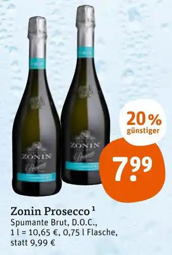 tegut Zonin Prosecco 0,75 L Flasche Angebot