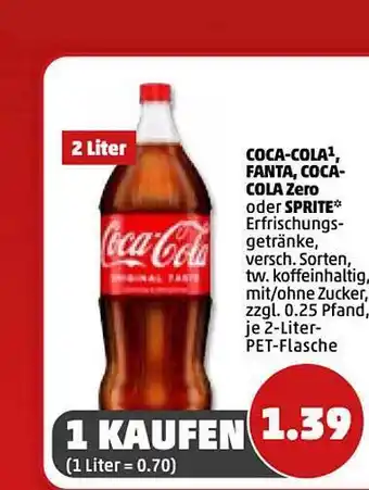 PENNY Coca-cola, Fanta, Sprite Oder Coca-cola Zero Angebot