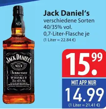 Famila Nord Ost Jack Daniel's 0,7 Liter Flasche Angebot