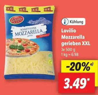 Lidl Lovilio Mozzarella gerieben XXL 500 g Angebot