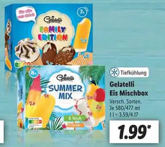 Lidl Gelatelli Eis Mischbox 580/477 ml Angebot