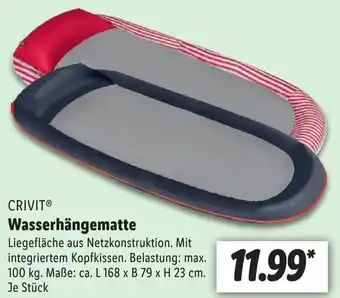 Lidl Crivit Wasserhängematte Angebot