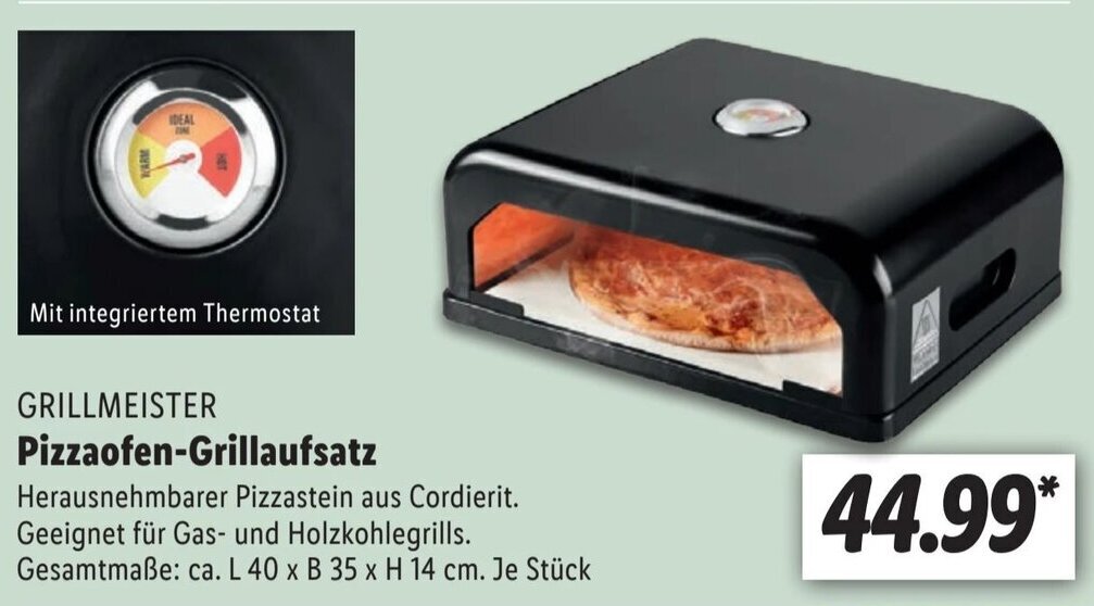 Grillmeister Pizzaofen Grillaufsatz Angebot bei Lidl