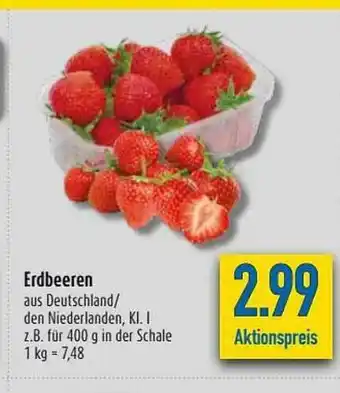 diska Erdbeeren 400g Angebot