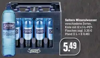 Edeka Neukauf Selters Mineralwasser 12x1 L PET Flaschen Angebot