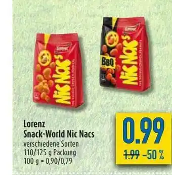 diska Lorenz Snack World Nic Nacs 110/125g Angebot