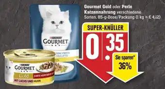 Edeka Neukauf Gourmet Gold oder Perle Katzennahrung 85 g Dose/Packung Angebot