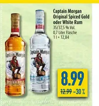 diska Captain Morgan Original Spiced Gold Oder White Rum Angebot