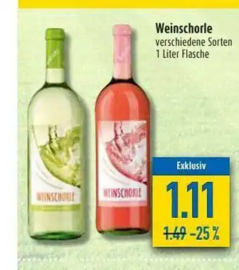 diska Weinschorle 1L Angebot