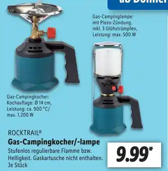 Lidl Rocktrail Gas Campingkocher/lampe Angebot