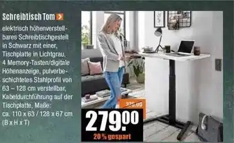 V Baumarkt Schreibtisch Tom Angebot