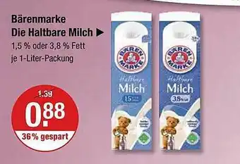 V Markt Bärenmarke Die Haltbare Milch Angebot