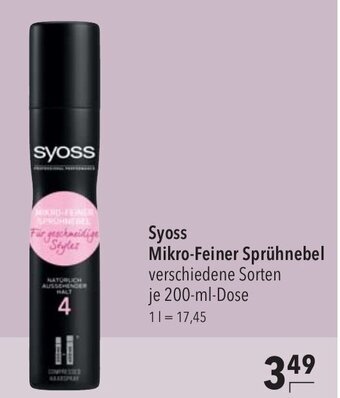 CITTI Markt Syoss Mikro-Feiner Spruhnebel 200ml Angebot