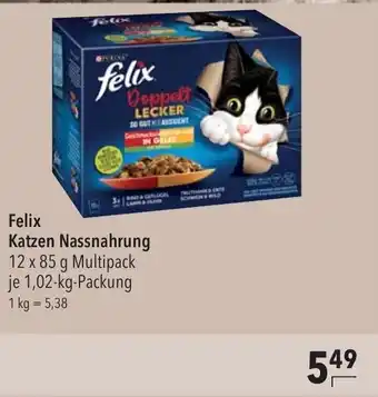 CITTI Markt Purina Felix Katzennassnahrung 12*85g Angebot