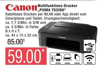 Marktkauf Canon Multifunktions-drucker „pixma Ts3350“ Angebot