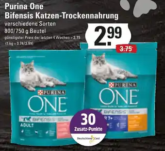 Meyer's Frischemarkt Purina One Bifensis Katzen-Trockennahrung 800/750 g Beutel Angebot