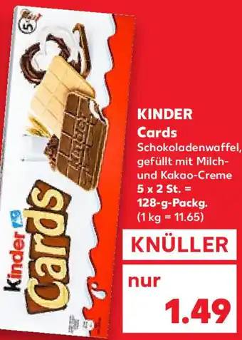 Kaufland Kinder Cards 128 g Packg. Angebot