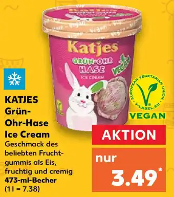 Kaufland Katjes Grün-Ohr Hase Ice Cream 473 ml Becher Angebot