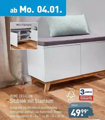 Aldi Nord Home Creation Sitzbank Mit Stauraum Angebot