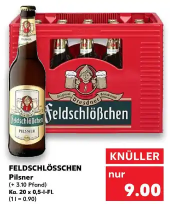 Kaufland Feldschlösschen Pilsner Ka. 20x0,5 L-Fl. Angebot