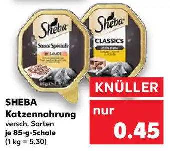 Kaufland Sheba Katzenfutter 85 g Schale Angebot