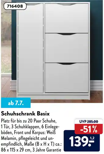 Aldi Süd Schuhschrank Basix Angebot