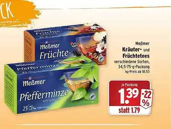 Wasgau Meßmer Kräuter Und Früchtetees Angebot