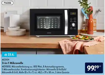 Aldi Süd Medion 3in1 Mikrowelle Angebot