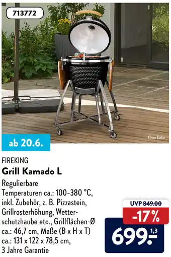 Aldi Süd Fireking Grill Kamado L Angebot