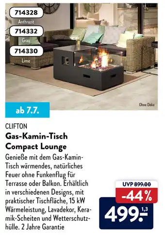 Aldi Süd Clifton Gas Kamin Tisch Compact Lounge Angebot