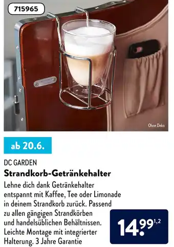 Aldi Süd DC Garden Strandkorb Getränkehalter Angebot