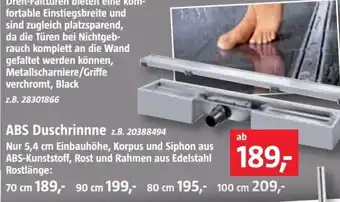 Bauhaus ABS Duschrinnne Angebot