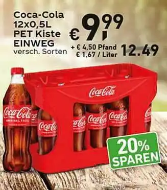 Getränkeland Coca-cola PET Kiste Einweg Angebot