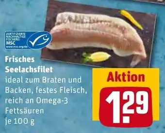 REWE Center Frisches Seelachsfilet 100 g Angebot