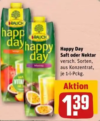 REWE Center Happy Day Saft oder Nektar 1 L Pckg. Angebot