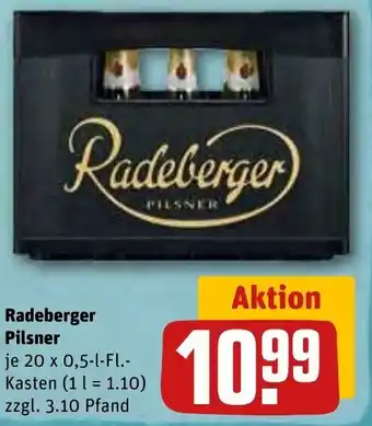 REWE Center Radeberger Pilsner 20x0,5 L Angebot