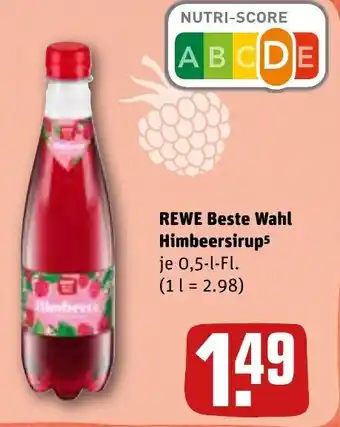 REWE Center Rewe Beste Wahl Himbeersirup 0,5 L-Fl. Angebot