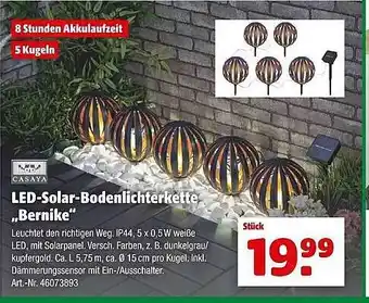 Hagebau Casaya Led-solar-bodenlichterkette „bernike” Angebot