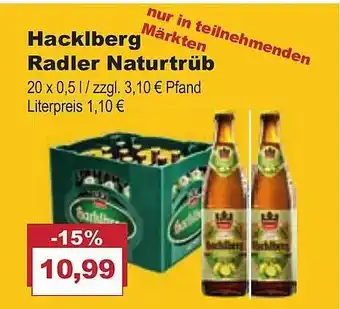 Bilgro Hacklberg Radler Naturtrüb Angebot