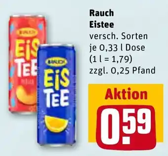 REWE Center Rauch Eistee 0,33 L Dose Angebot
